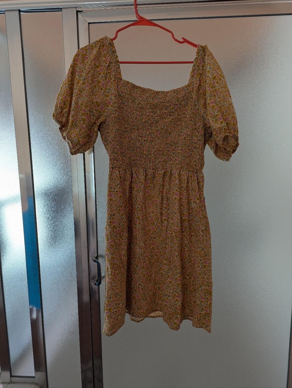 Universal Thread Smocked Woven Puff Sleeve Dress - Picture 5 of 5